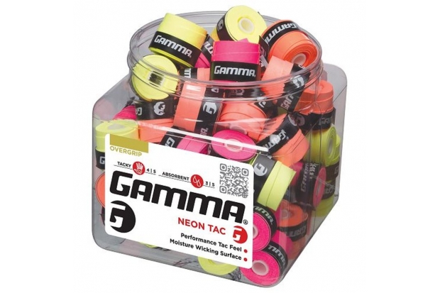Обмотка для теннисной ракетки Gamma Neon Tac (60 штук)